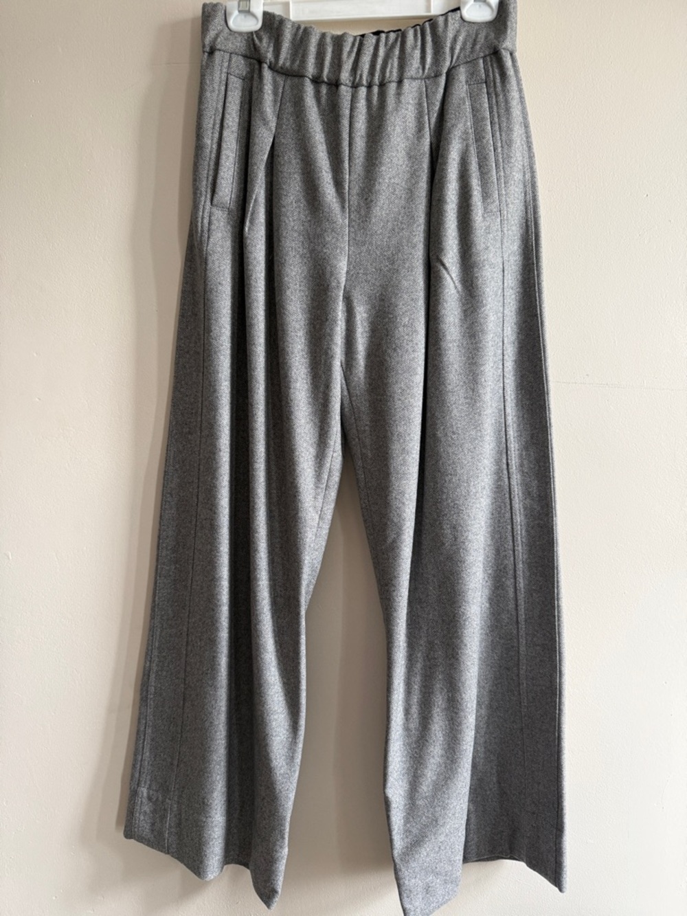 NOT FOR SALE - ME+EM Gray Wide-Leg Trousers with Pleats